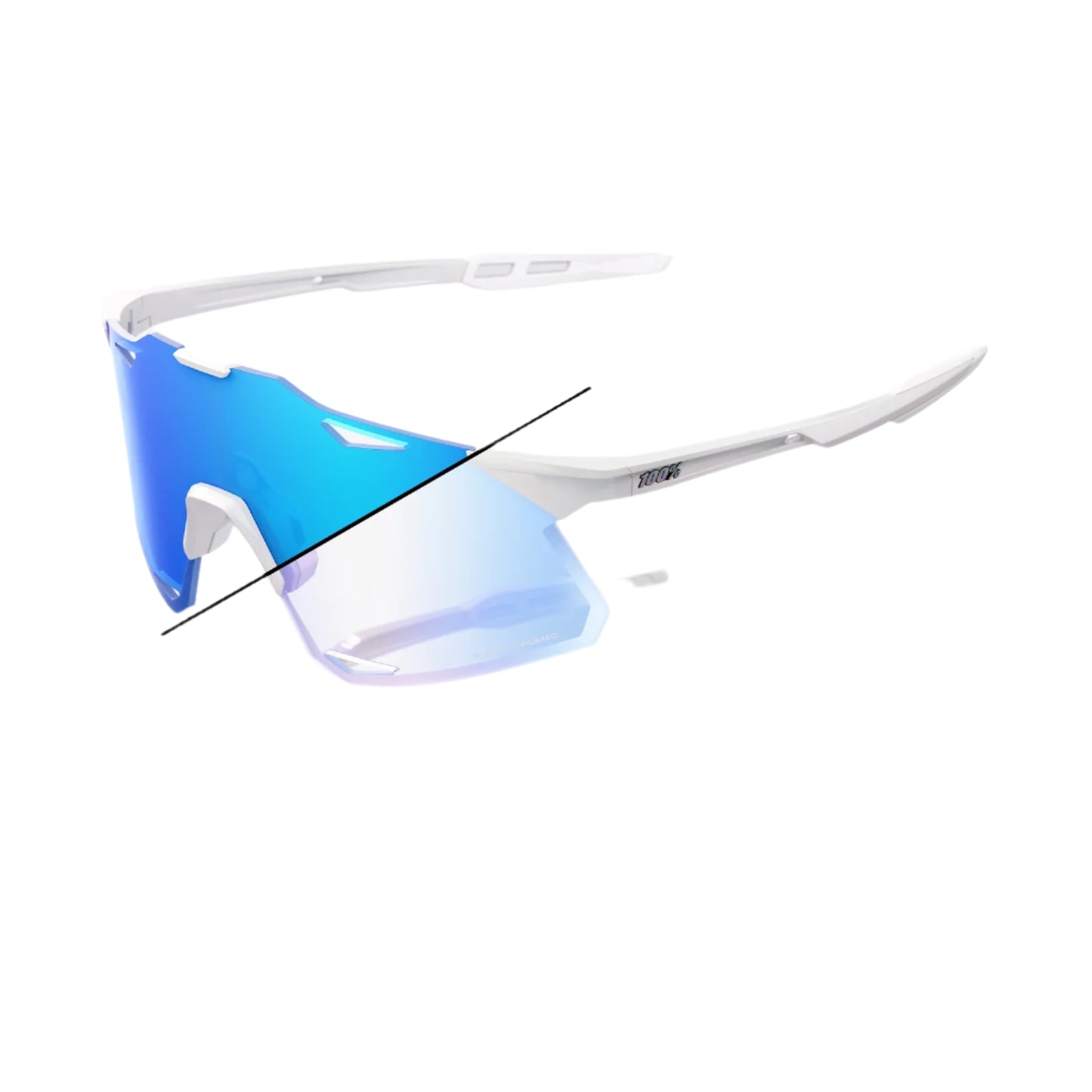 100% Hypercraft Sunglasses, Bastille, Blue Mirror Photochromatic