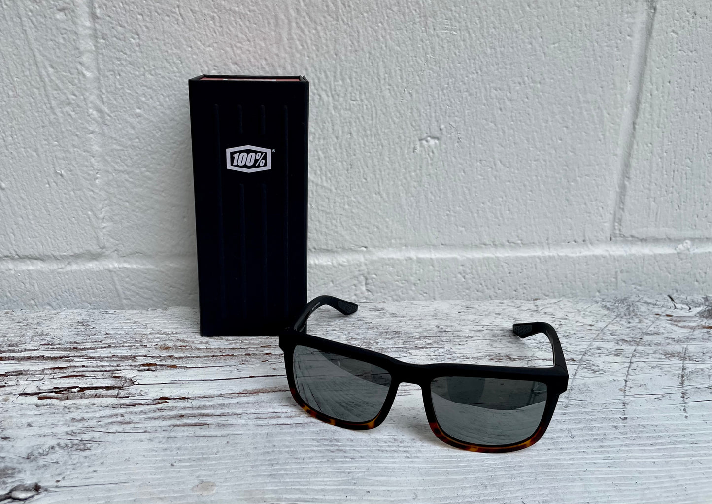 100% Blake Black Havana Frame - Black Mirror Lens
