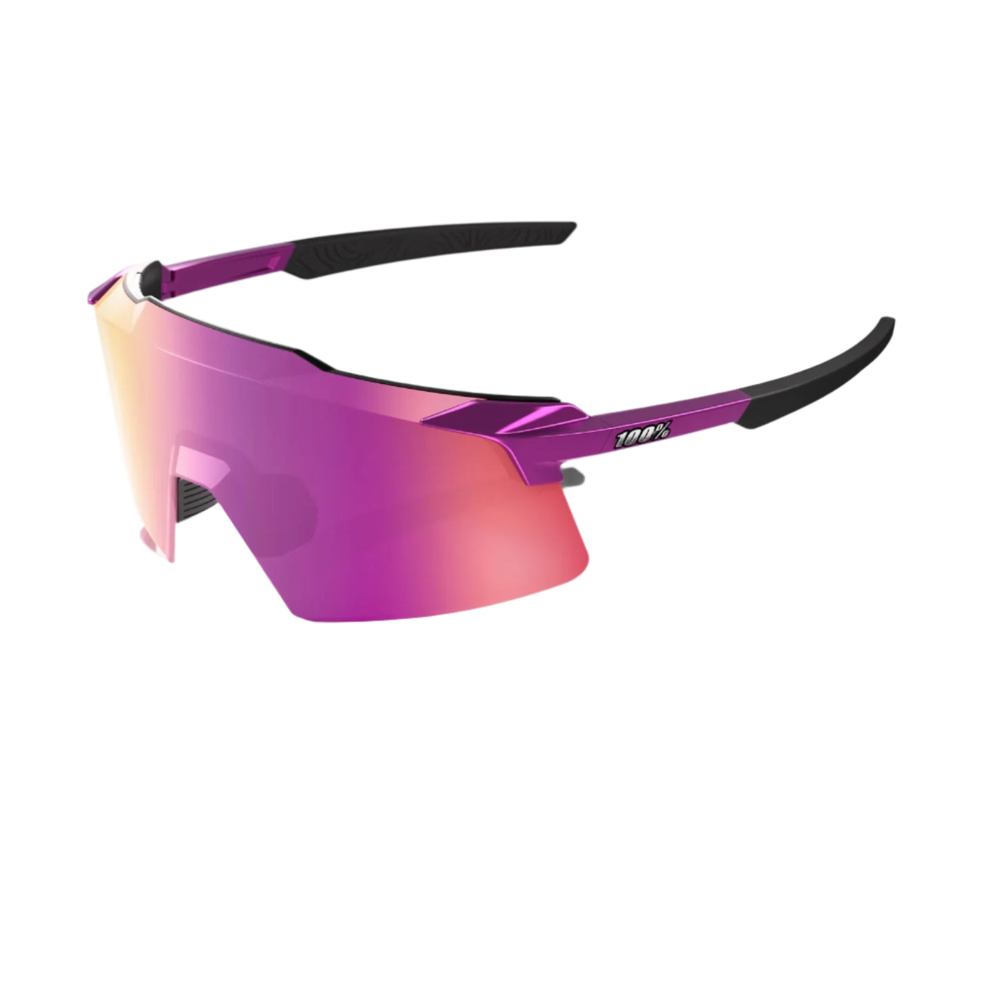 100% Aerocraft Sunglasses Gloss Purple Chrome - Purple Multilayer Lens
