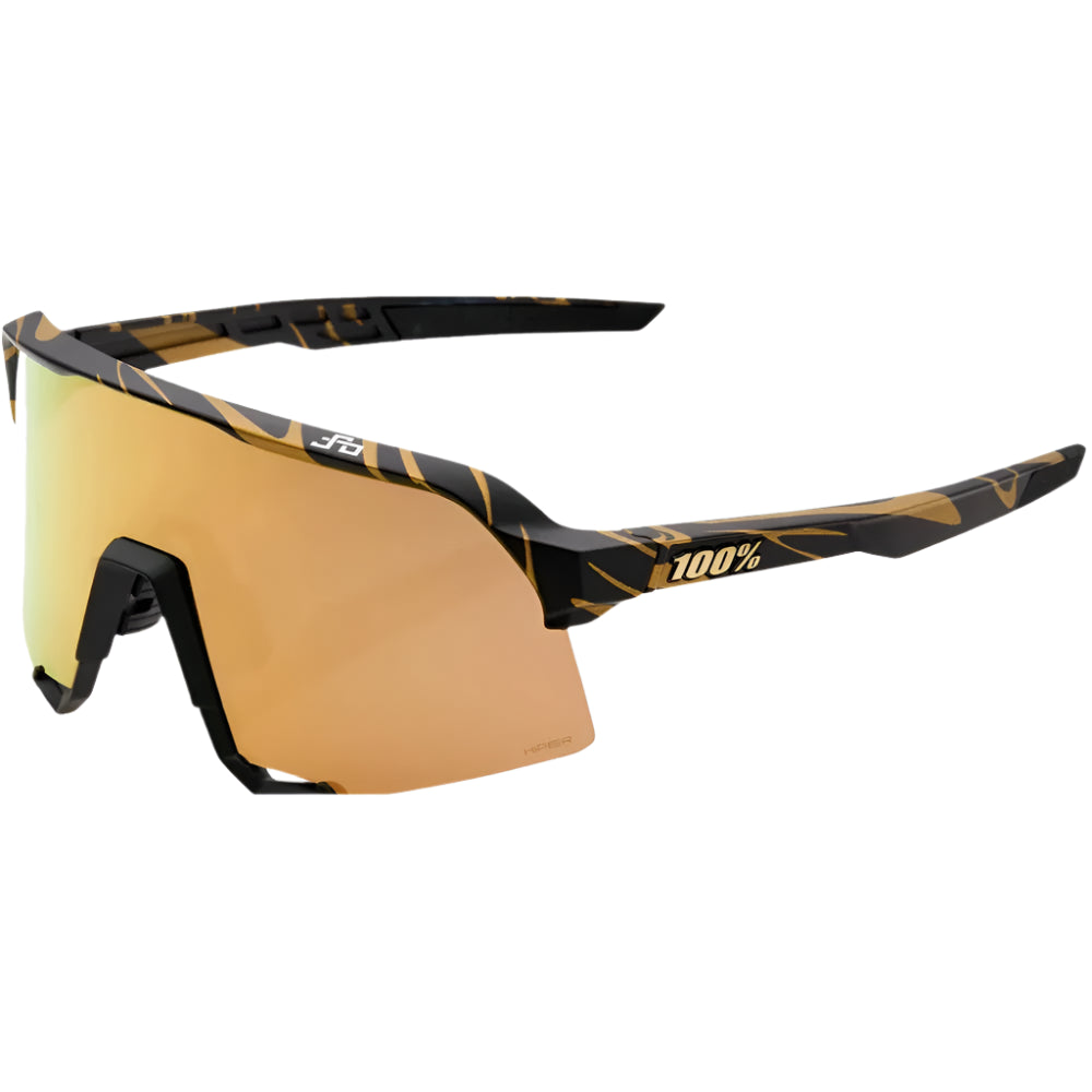 < 100% S3 Sunglasses Sagan LE Metallic Gold Flake